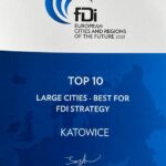Katowice najlepsze w Polsce pod względem strategii przyciągania zagranicznych inwestycji bezpośrednich!