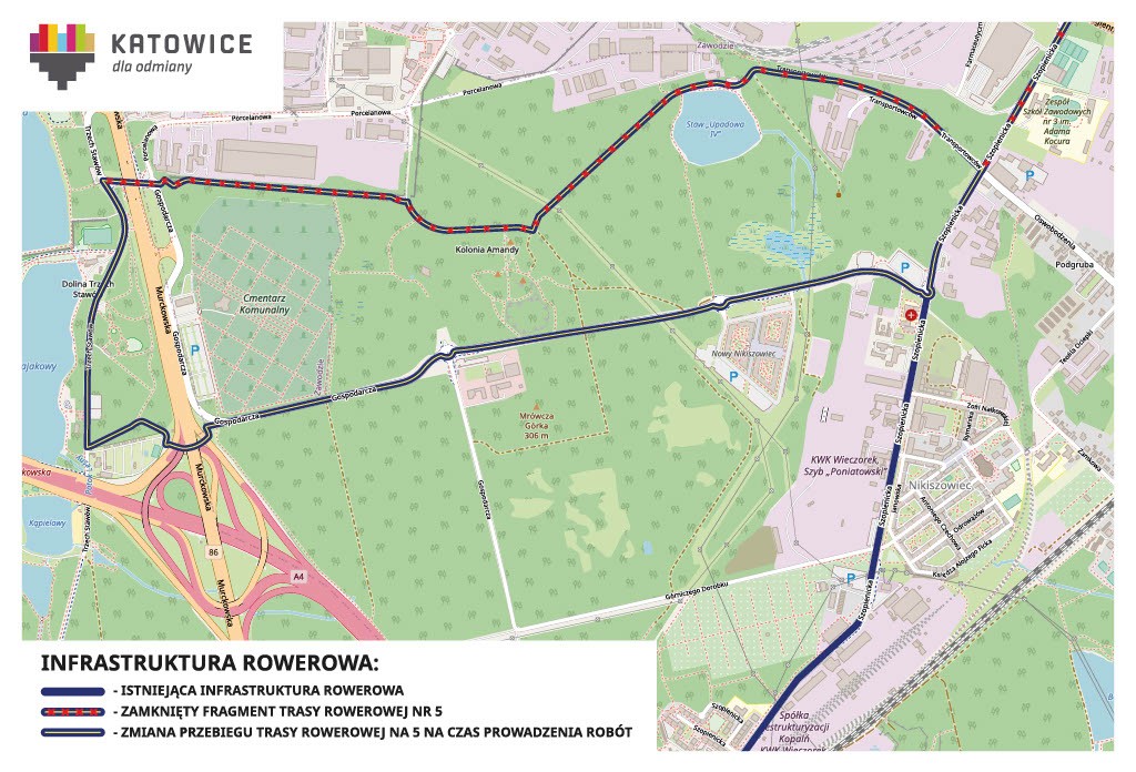 Zmiana przebiegu trasy rowerowej nr. 5