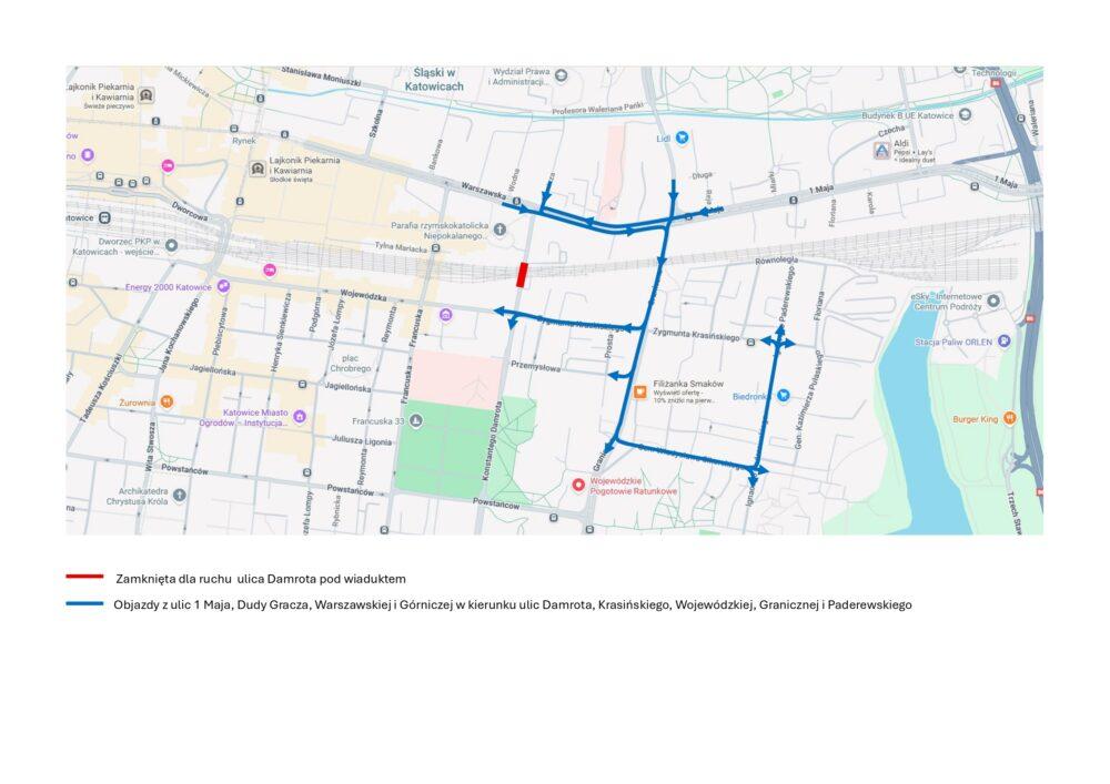 Wiadukty kolejowe nad ulicami Graniczną i Damrota