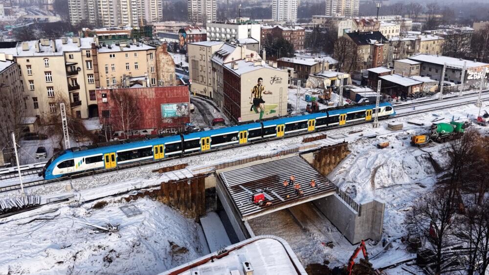 Zmiana organizacji ruchu w związku z kolejną fazą przebudowy wiaduktów prowadzoną przez PKP Ciąg dalszy prac PKP w Katowicach